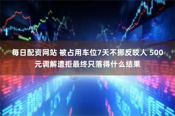 每日配资网站 被占用车位7天不挪反咬人 500元调解遭拒最终只落得什么结果